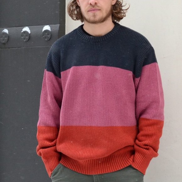 NWT OBEY Joni Colorblock Long Sleeve Knit Sweater Size S - Picture 5 of 12